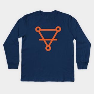 Alchemists symbol for clay - Orange Kids Long Sleeve T-Shirt